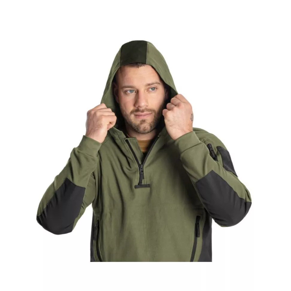 Кофта тактическая Helikon-Tex RANGE HOODIE - TopCool, оливковый