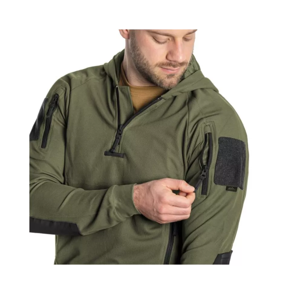 Кофта тактическая Helikon-Tex RANGE HOODIE - TopCool, оливковый