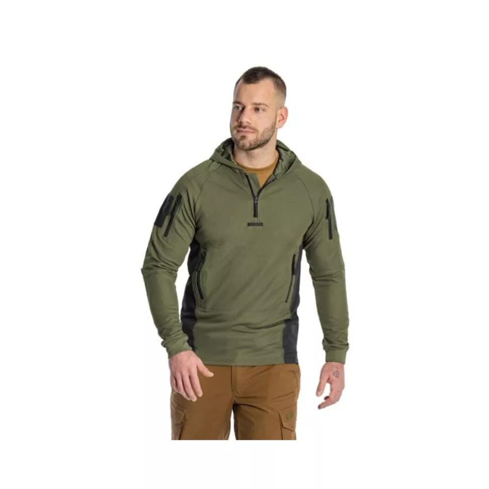 Кофта тактическая Helikon-Tex RANGE HOODIE - TopCool, оливковый