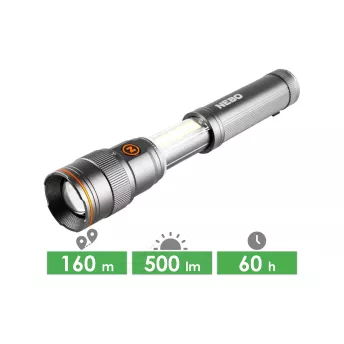 Фонарь ручной Nebo Franklin Slide RC (NB NEB-WLT-0025-G)