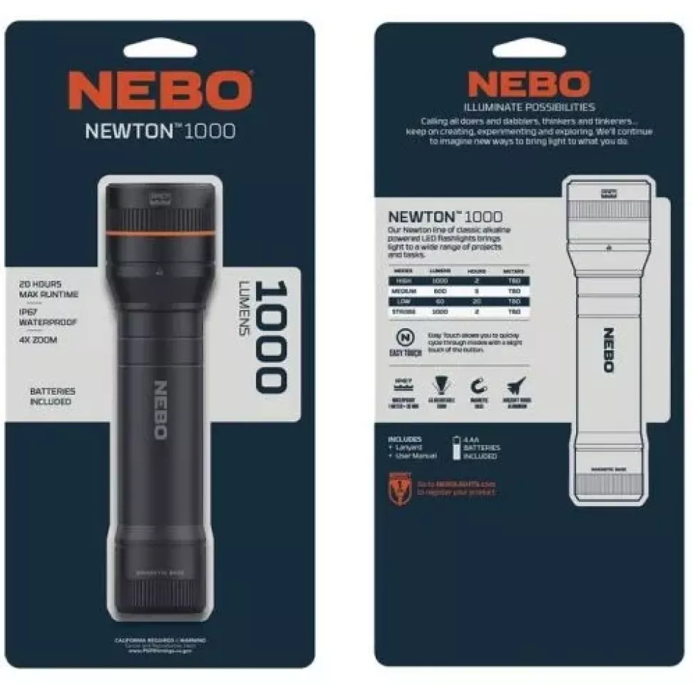 Ліхтар ручний Nebo Newton 1000 люмен (NB NEB-FLT-0016-G)