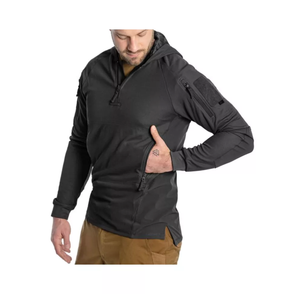Кофта тактическая Helikon-Tex RANGE HOODIE - TopCool, черный