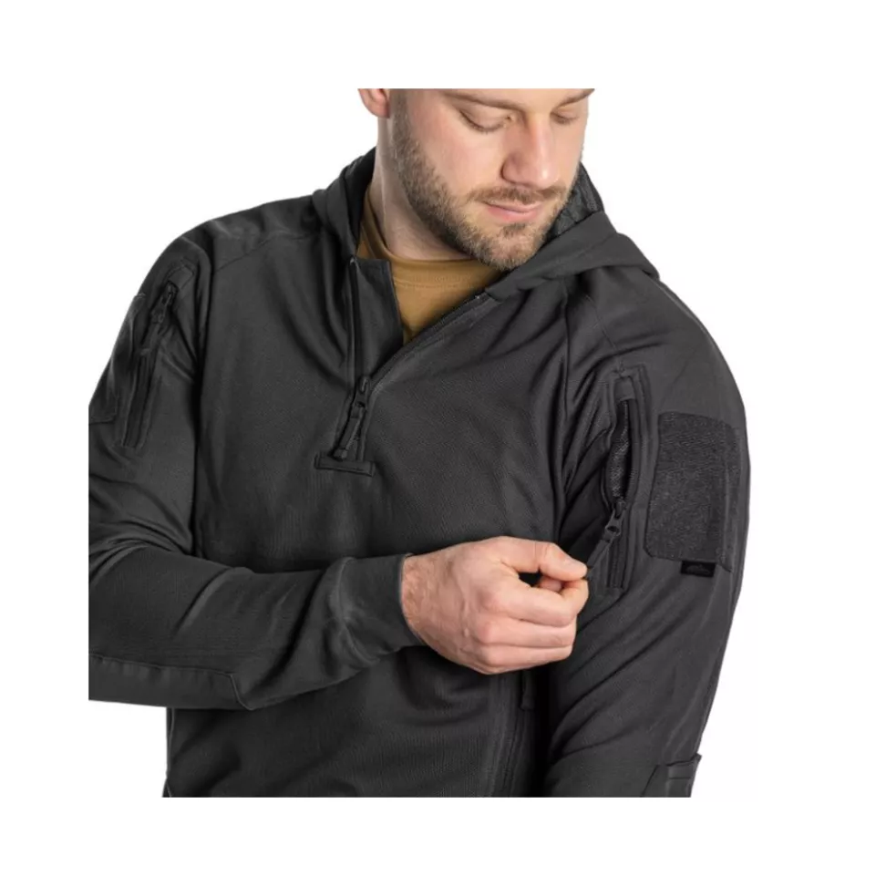 Кофта тактическая Helikon-Tex RANGE HOODIE - TopCool, черный