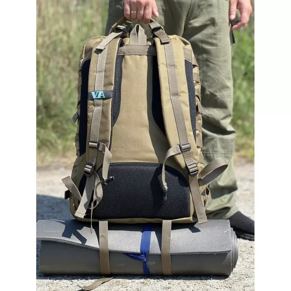 Рюкзак Тактичний Туристичний 60Л VIA койот