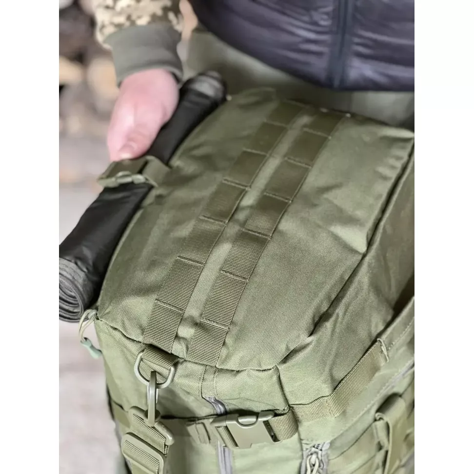 Сумка Баул 65л Баул-рюкзак VIA олива хакі