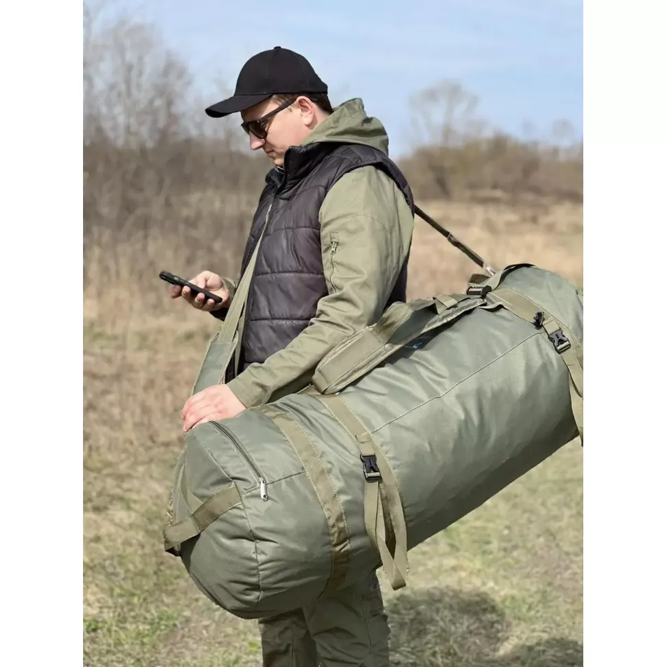 Сумка Баул 120л Баул-рюкзак VIA хаки
