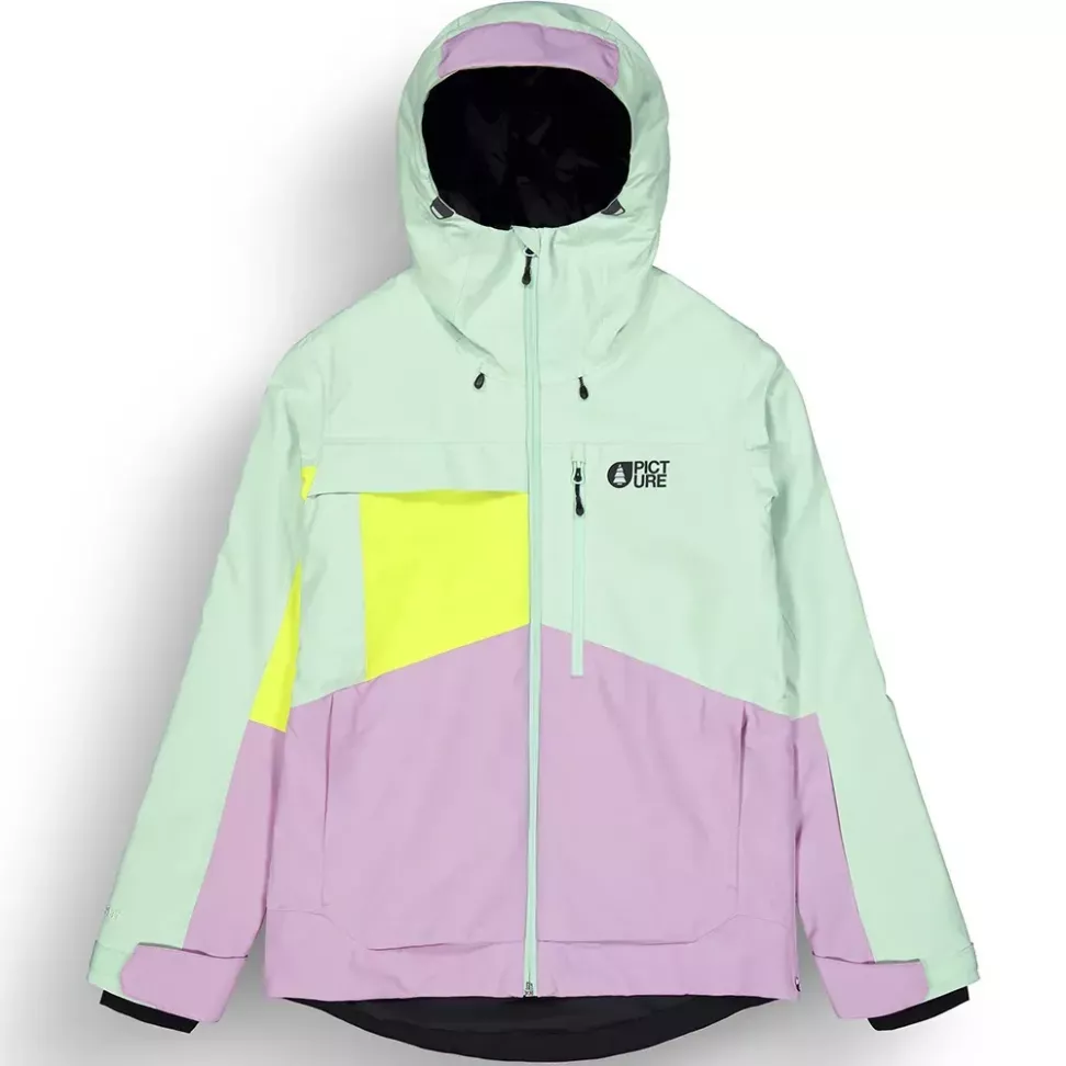 Picture Organic куртка лыжная Seen W 2025 silt green-acid lime-orchid
