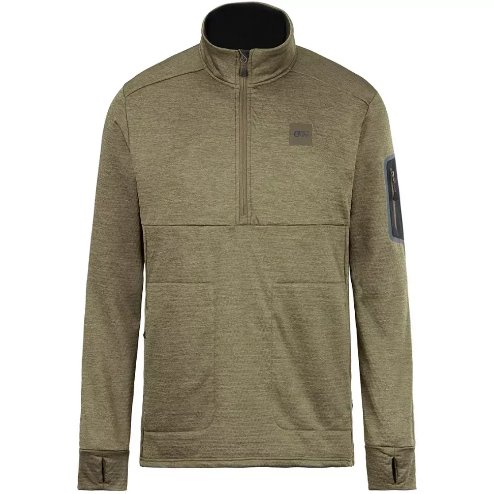 Picture Organic реглан Bake Grid 1/4 dark army green