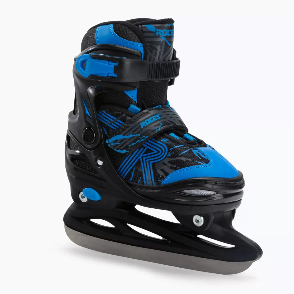 Коньки прогулочные детские Roces Jokey Ice 3.0 Boy черно-голубые 450707