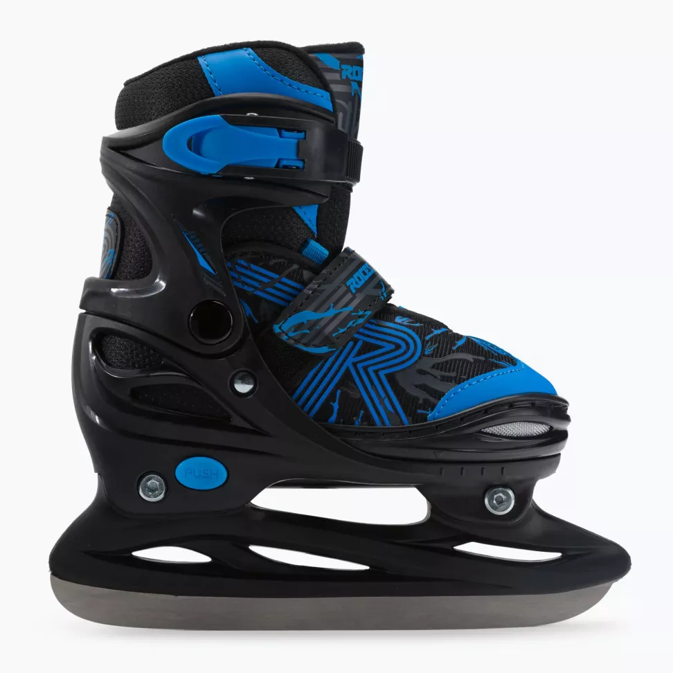 Коньки прогулочные детские Roces Jokey Ice 3.0 Boy черно-голубые 450707