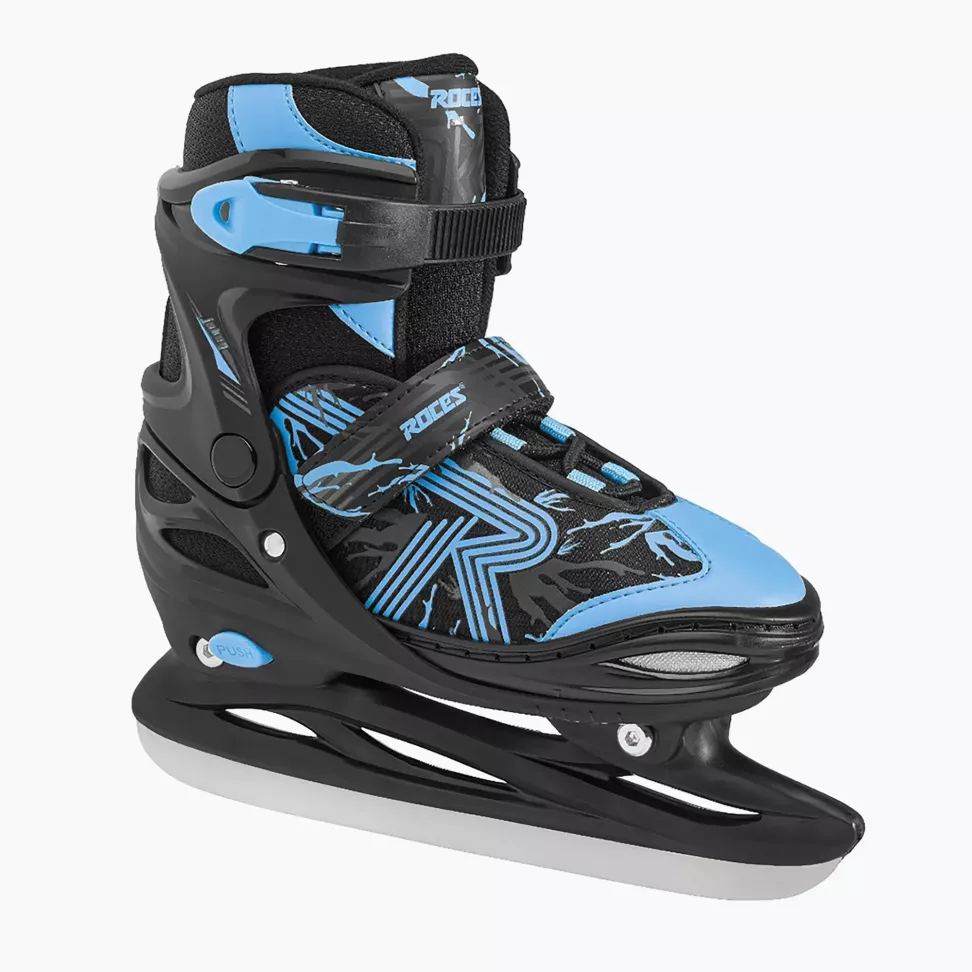 Коньки прогулочные детские Roces Jokey Ice 3.0 Boy черно-голубые 450707