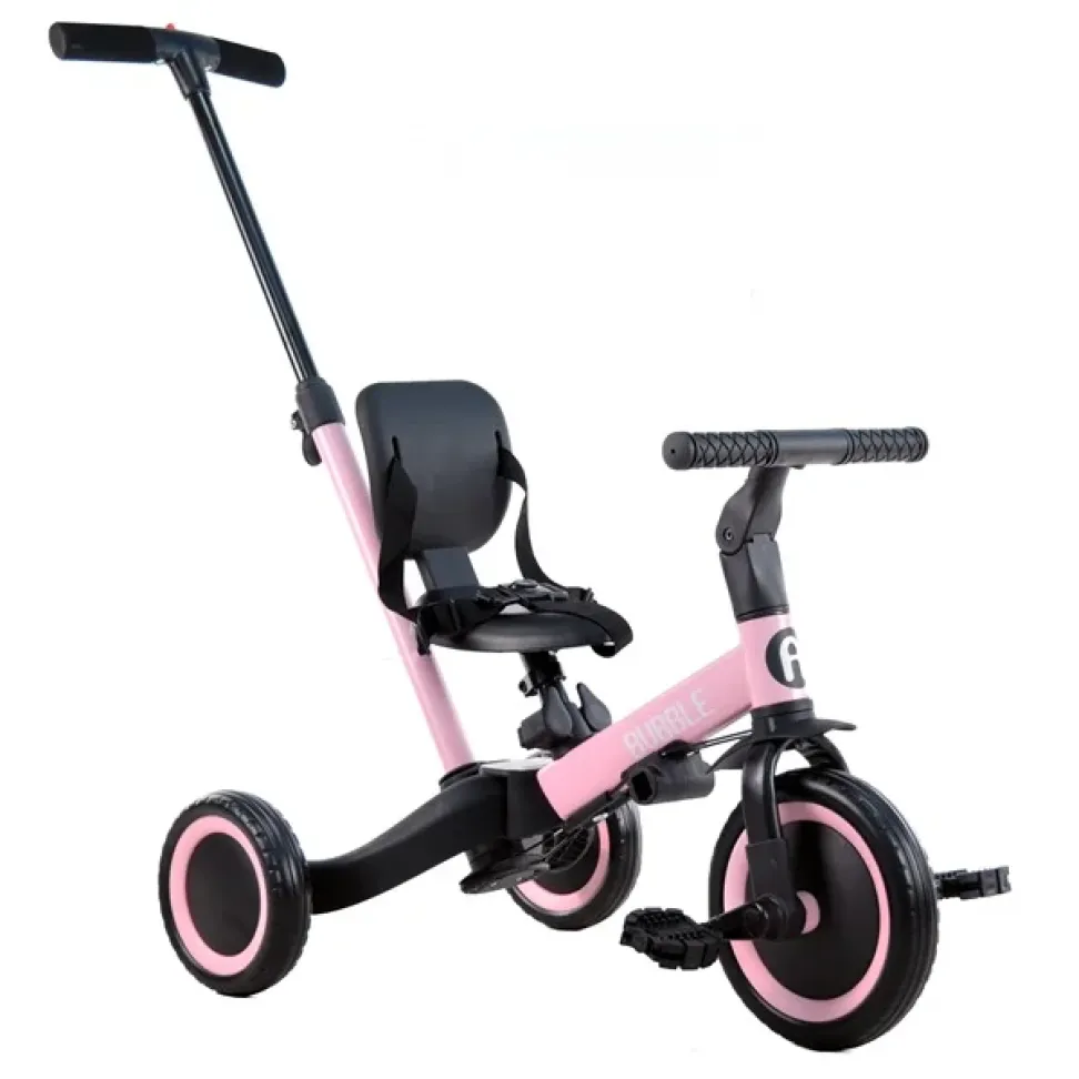 Велосипед дитячий триколісний Ardis 12 BUBBLE TR007 5 в 1 рожевий