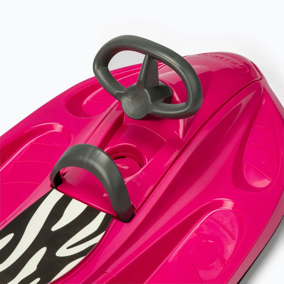 Санки с рулем детские Hamax Sno Zebra розовые 503515