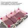 Раскладная кровать с матрасом FR MILITARY LUX, до 150кг. Механизм: зонтик. Цвет: серый