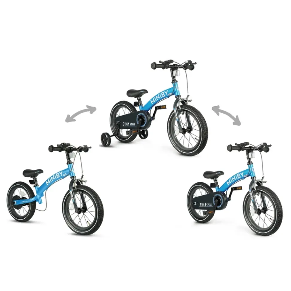 Детский велосипед 3 в 1 Qplay Miniby 14" Blue от 3 лет