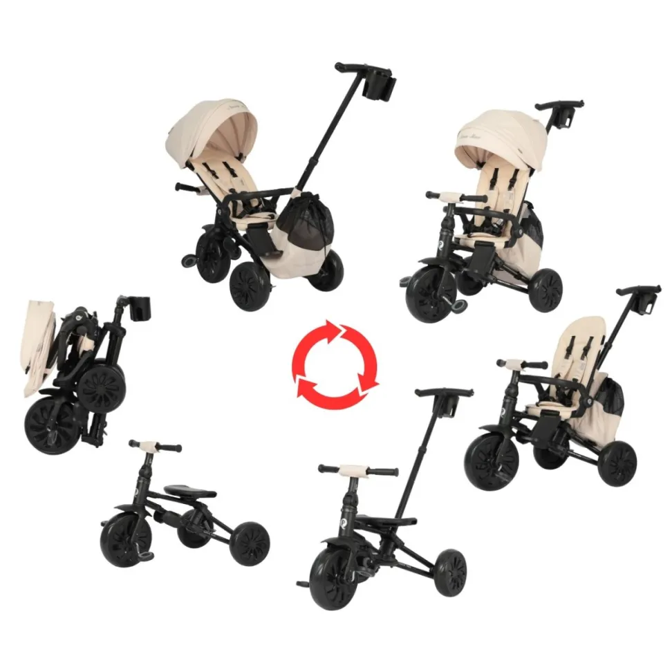 Трехколесный складной велосипед Qplay Nova Max Beige
