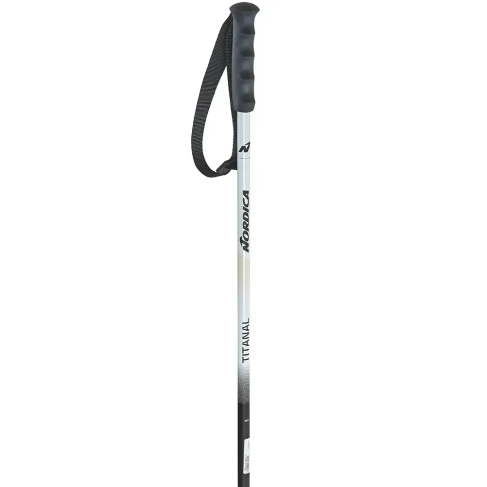 Nordica палки лыжные Alpine TI Bright black-white 120 см