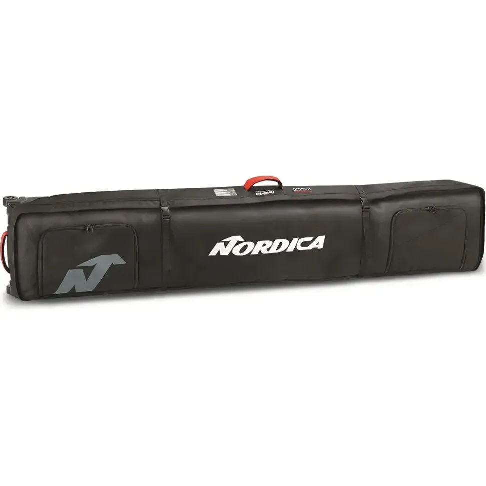 Nordica чехол для лыж Double Roller Ski Bag black-white 200 см