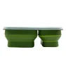 Контейнер силиконовый на 2 отсека Tramp (900ml) с ловилкой olive UTRC-090-olive