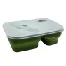 Контейнер силиконовый на 2 отсека Tramp (900ml) с ловилкой olive UTRC-090-olive
