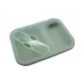 Контейнер силиконовый на 2 отсека Tramp (900ml) с ловилкой olive UTRC-090-olive