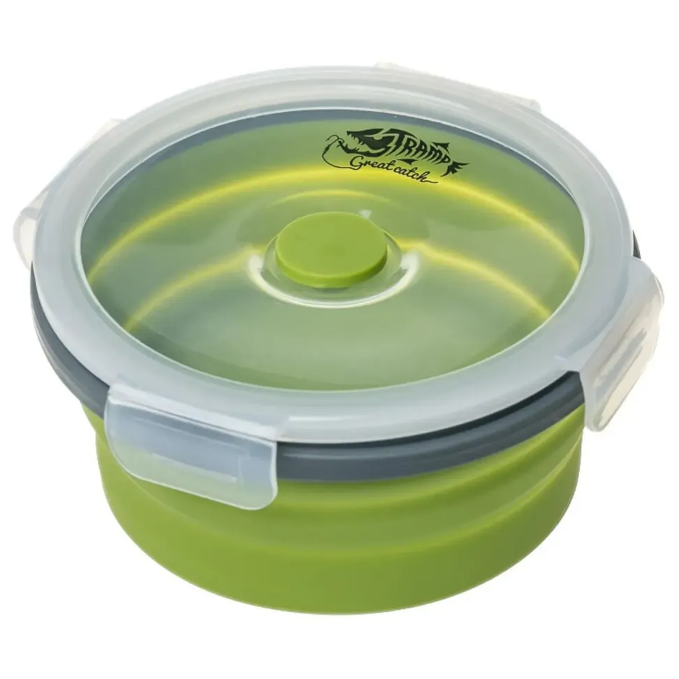 Контейнер складной с крышкой-защелкой Tramp (800ml) olive TRC-087-olive