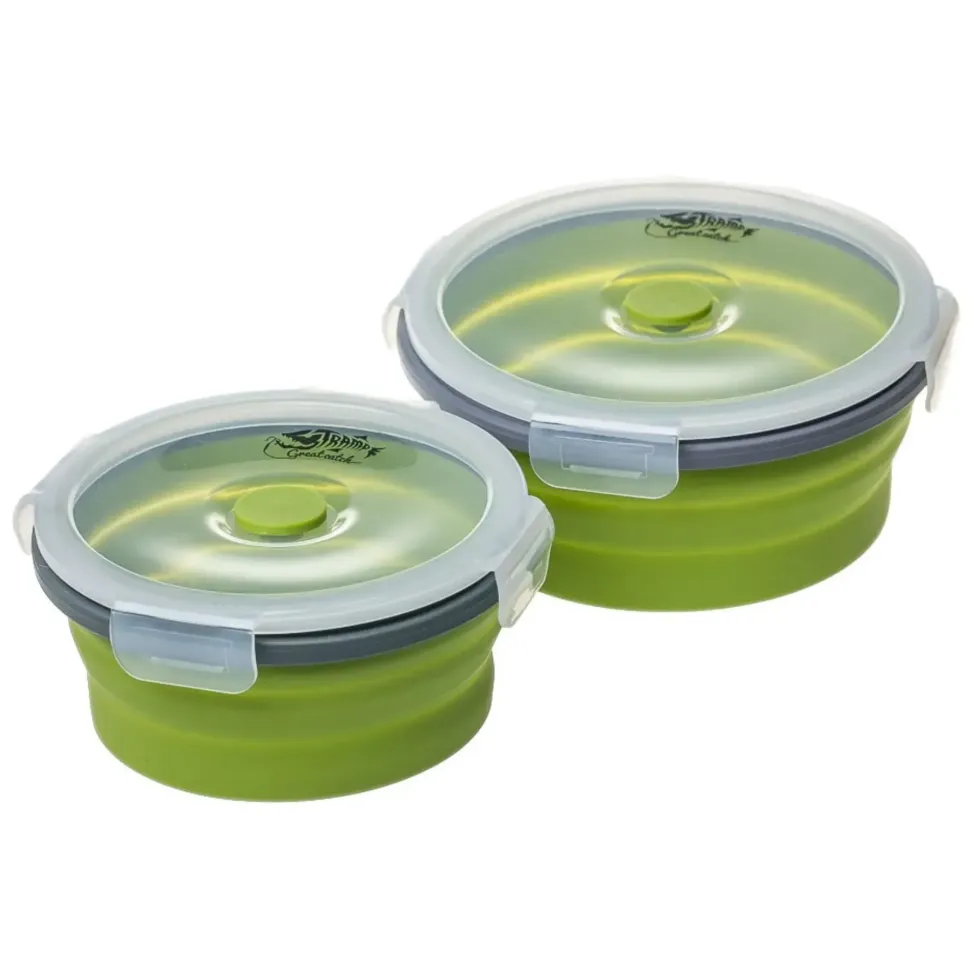 Контейнер складной с крышкой-защелкой Tramp (800ml) olive TRC-087-olive