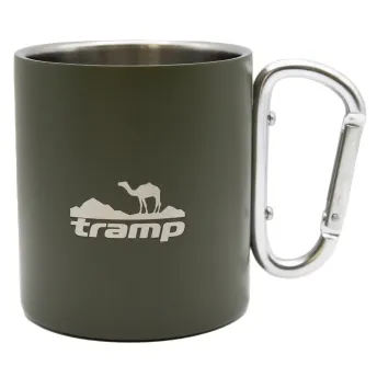 Термокружка с карабином Tramp 350 мл олива UTRC-122-olive