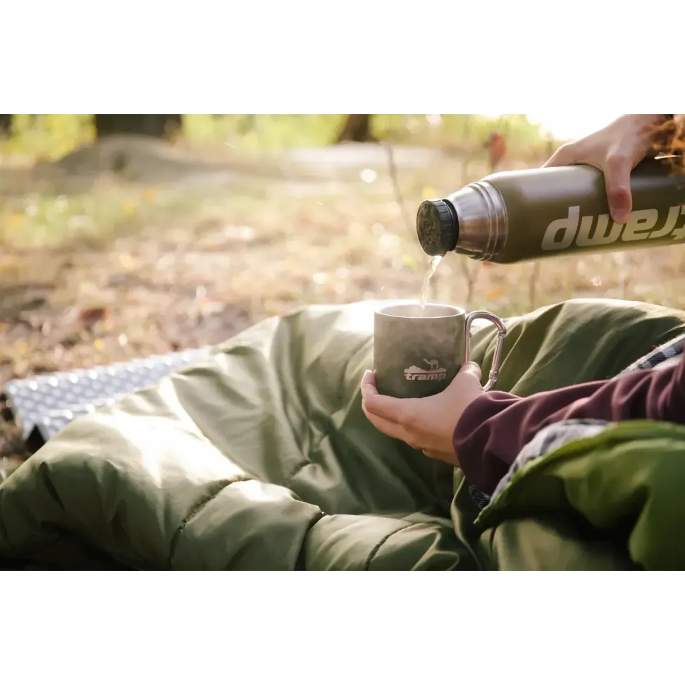 Термокухоль з карабіном Tramp 350 мл олива UTRC-122-olive