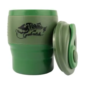 Кружка складная силиконовая Tramp с крышкой 350ml olive UTRC-082-olive