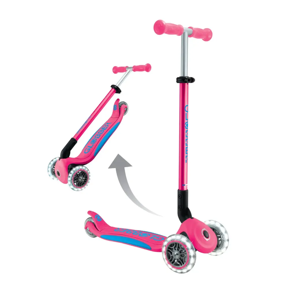 Самокат Globber - Elite Lights Foldable Fucshia