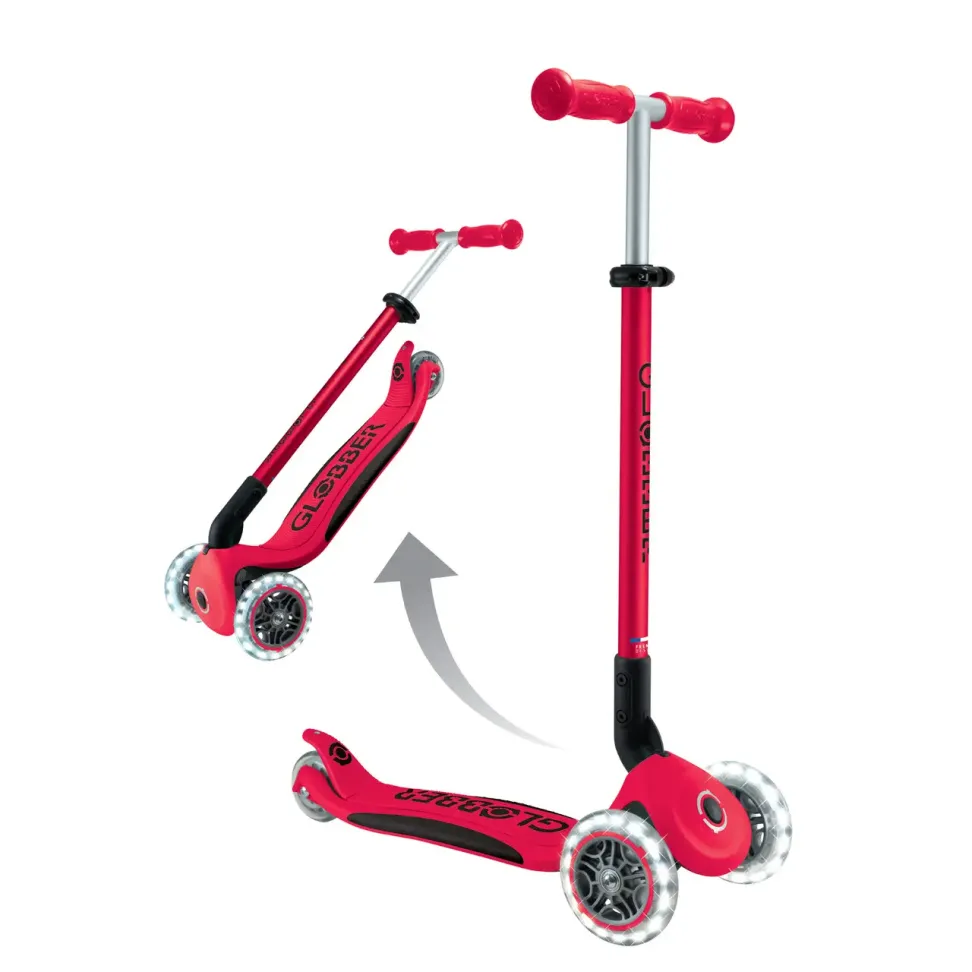 Самокат Globber - Elite Lights Foldable Red