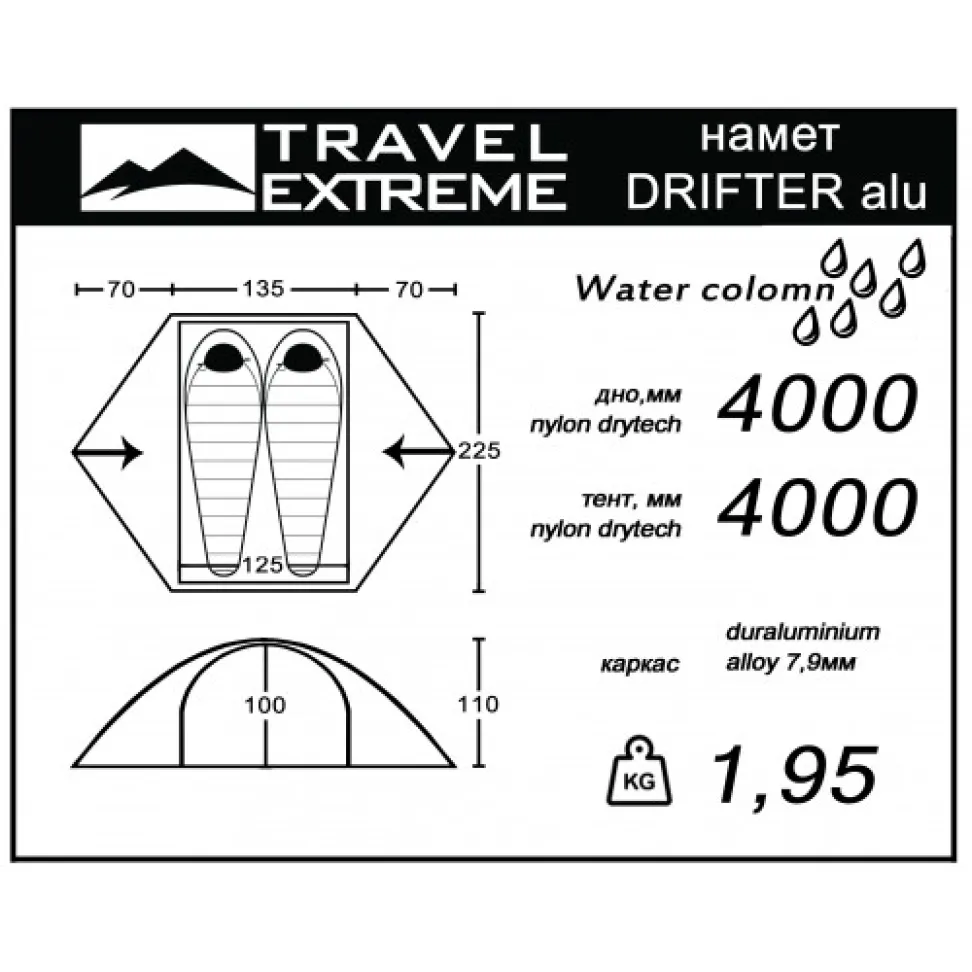 TE Намет DRIFTER alu