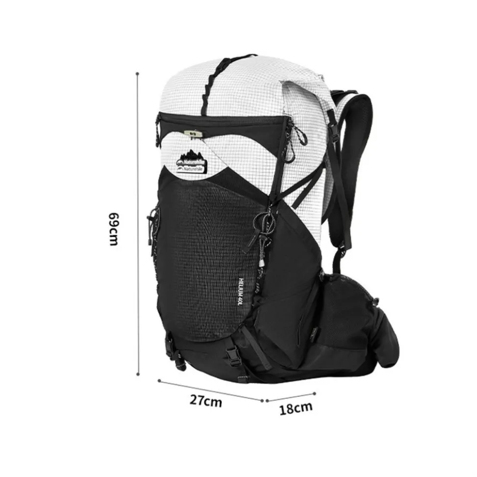 Рюкзак туристичний Naturehike Helium CNK2450XB016, 40 л, чорний, L