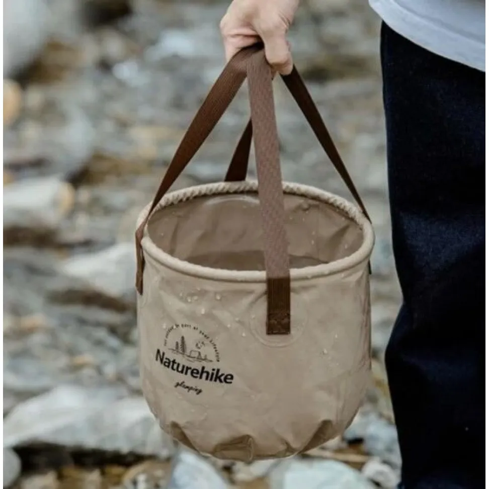 Складане відро для води з ПВХ Naturehike NH20SJ040, 10 л, зелений