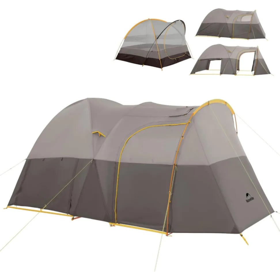 Палатка шестиместная Naturehike, KOTA 6, CNK2450WS031, 75D, светло-коричневая