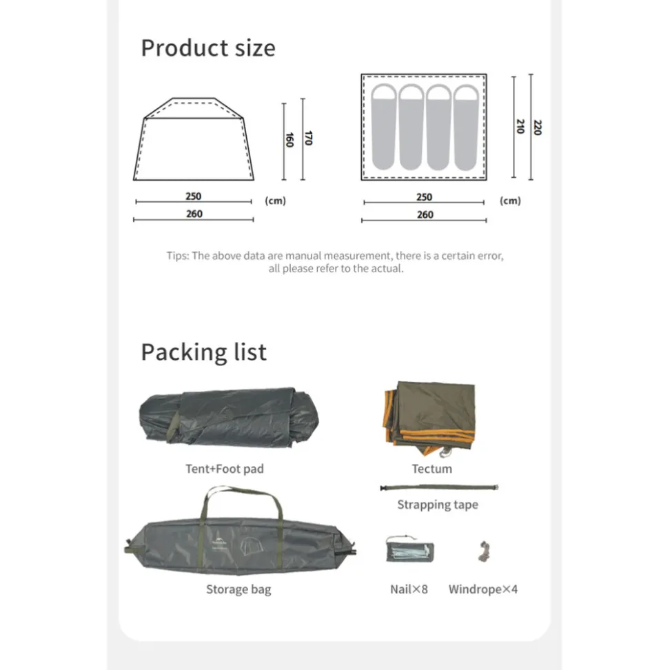 Палатка четырехместная Naturehike Cape Series 5.2 CNK2450WS037, серо-коричневая