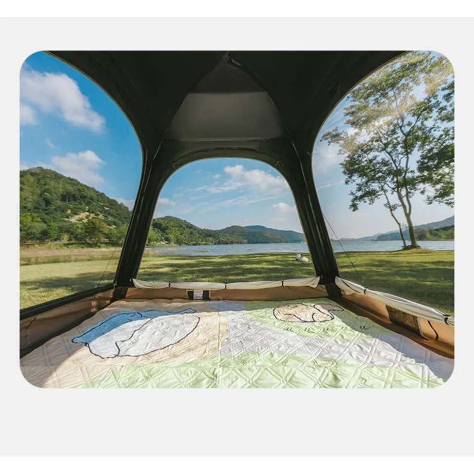 Палатка трехместная автоматическая с тентом Naturehike Ango CNK2550WS010, L, коричневая