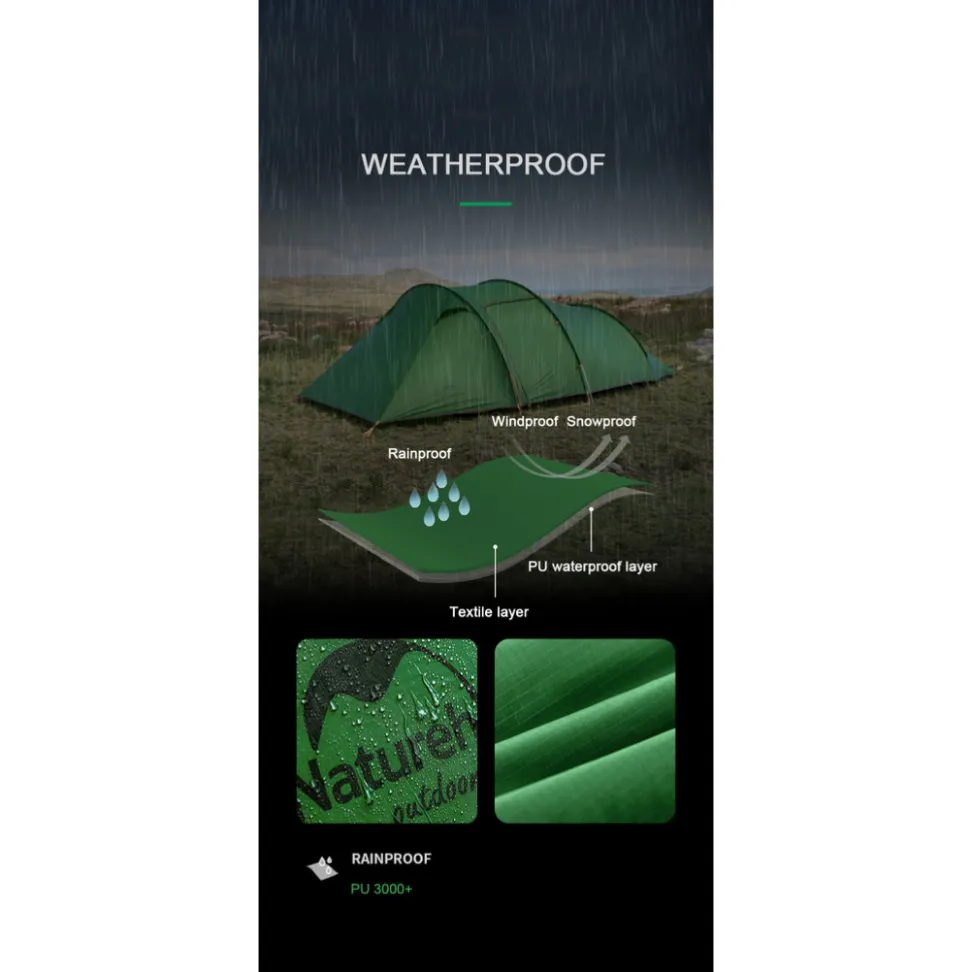 Намет тримісний Naturehike Opalus, UL, NH17L001-L, світло-зелений