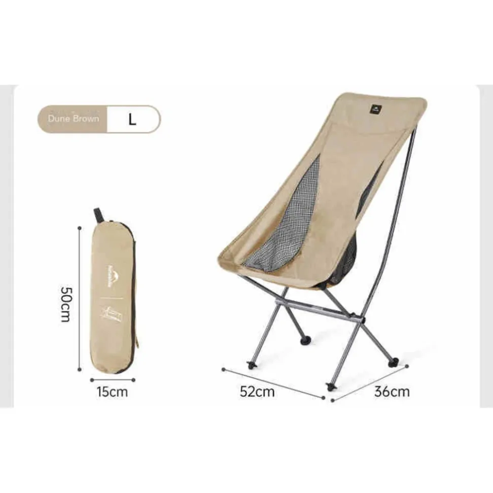 Кресло складное Naturehike Stellaluna L04 CNK2450JJ015, размер L, алюминий, черное