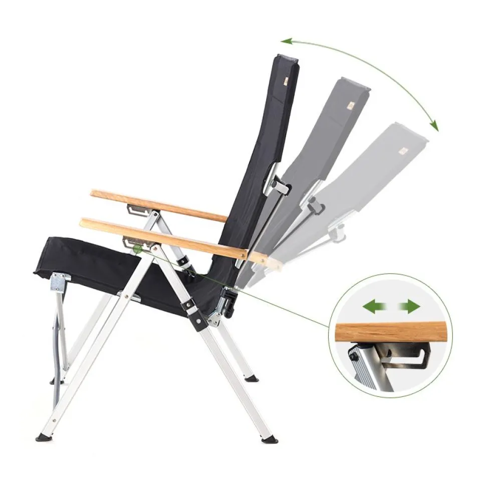 Кресло складное Naturehike NH17T003-Y, алюминий, черный
