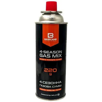 Газовый баллон BaseCamp 4 Season Gas 220 г (BCP 70200)