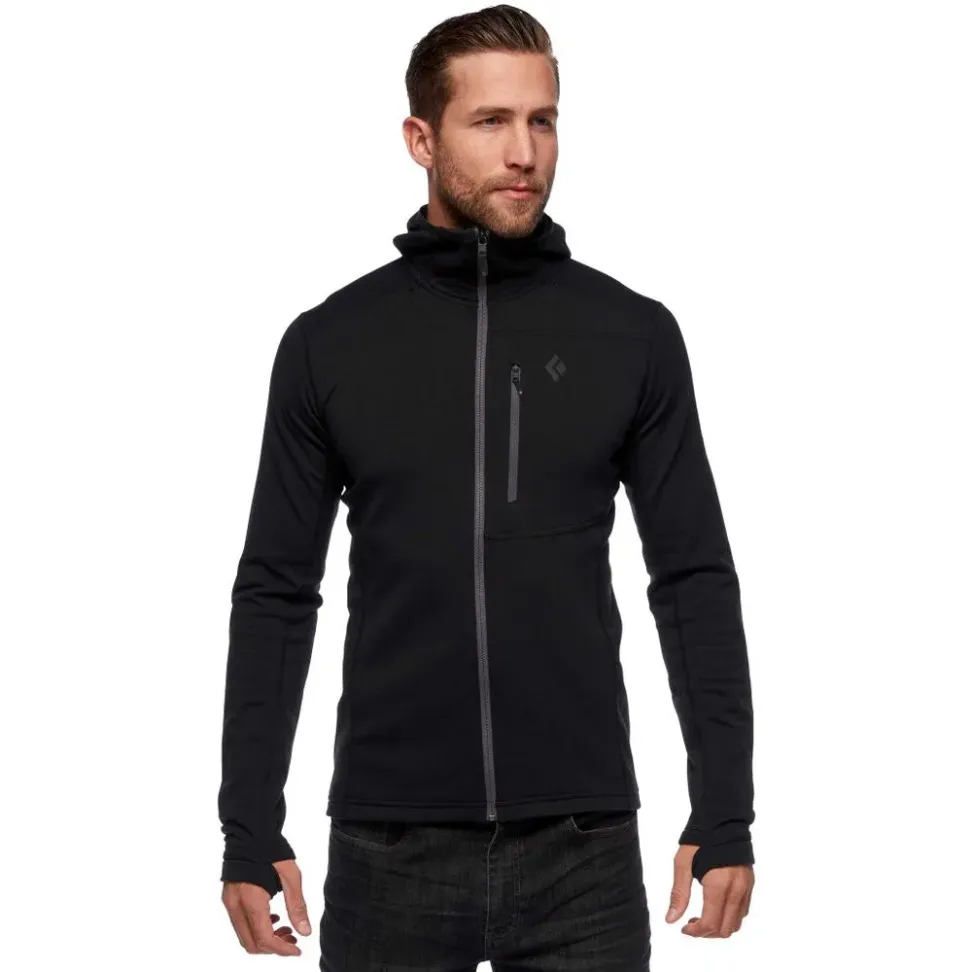 Мужская флисовая кофта Black Diamond M Coefficient Fleece Hoody, Black