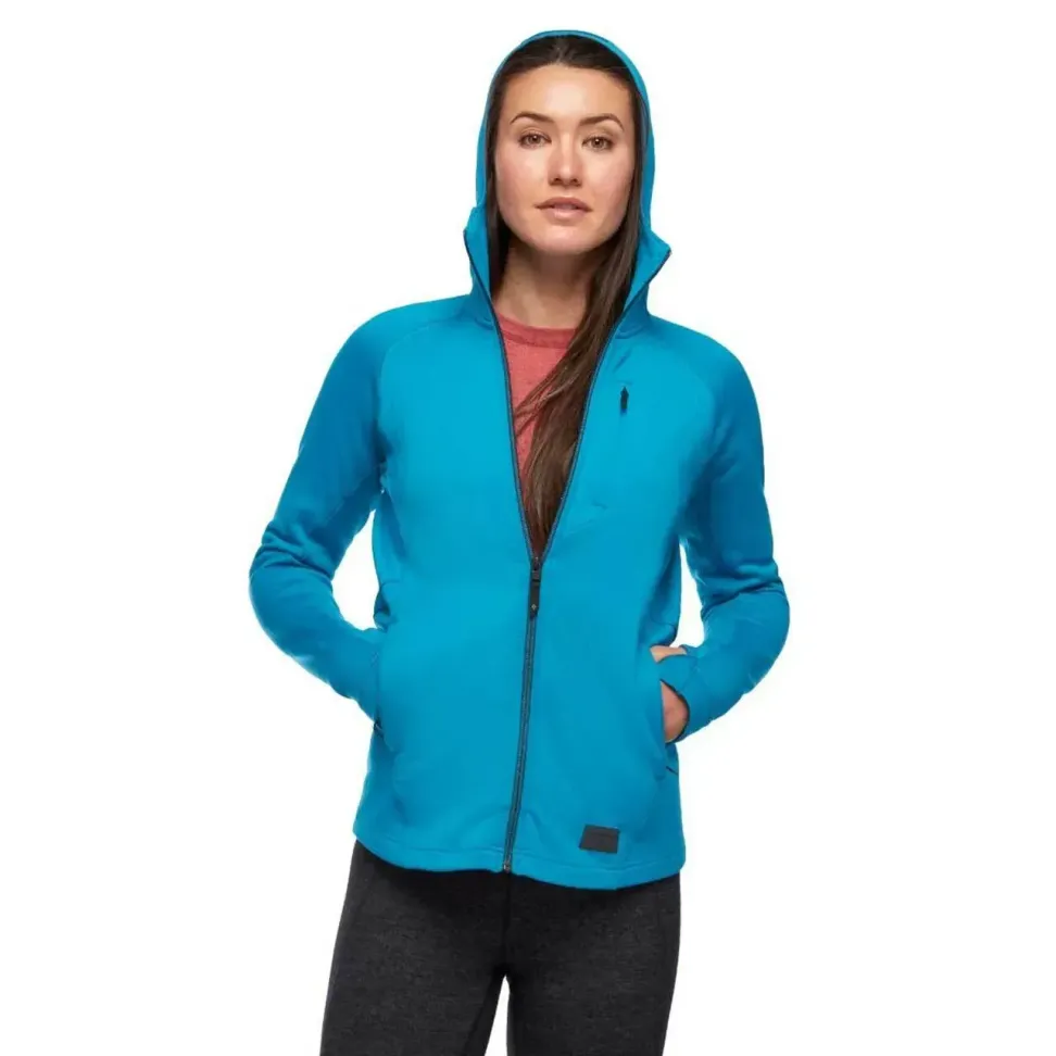 Женская флисовая кофта с рукавом реглан Black Diamond Factor Hoody - Fjord Blue