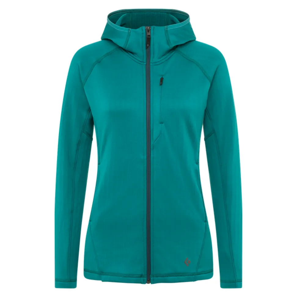 Женская флисовая кофта с рукавом реглан Black Diamond Factor Hoody - Sea Pine