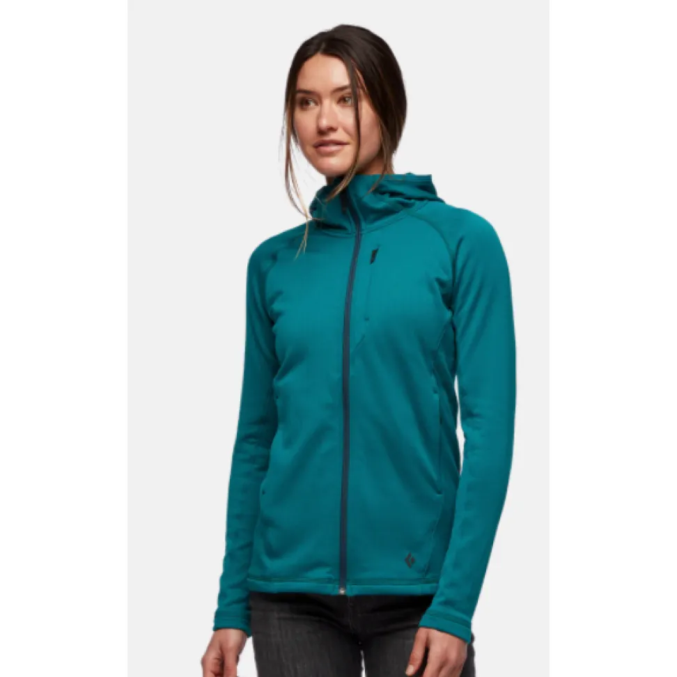 Женская флисовая кофта с рукавом реглан Black Diamond Factor Hoody - Sea Pine