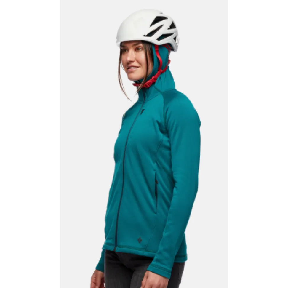 Женская флисовая кофта с рукавом реглан Black Diamond Factor Hoody - Sea Pine