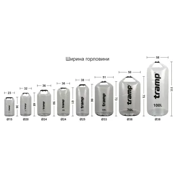 Гермомішок прозорий Tramp PVC Coated Tarpaulin 20 л