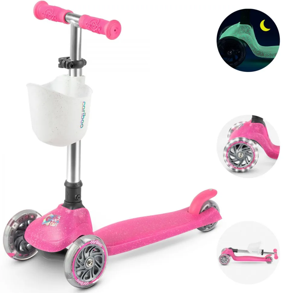 Самокат детский Cariboo Ghost LED (pink glow)