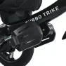 Велосипед-коляска с родительской ручкой TURBOTRIKE MT 1006-12 резиновые надувные колеса, Серо-черный